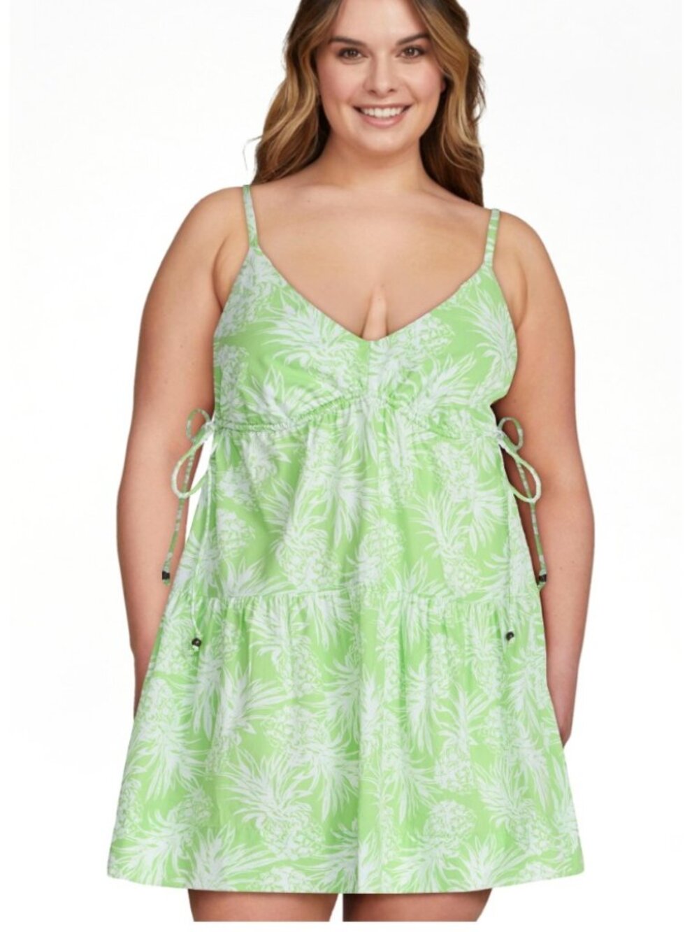 NWT Free Assembly Women's Tiered Sleeveless Cotton Mini Dress Size XXL